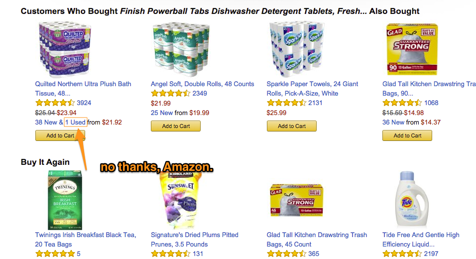 jveliskova's tweet photo. Used bath tissue #nothanksamazon http://t.co/riMFX4vuxd