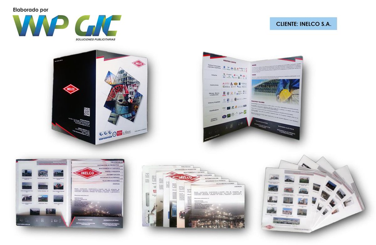 Wapgic's tweet photo. Brochure carpeta, tamaño carta especializado, doble bolsillo e información tipo escalera, elaborada para INELCO S.A. http://t.co/FqKGcMUely