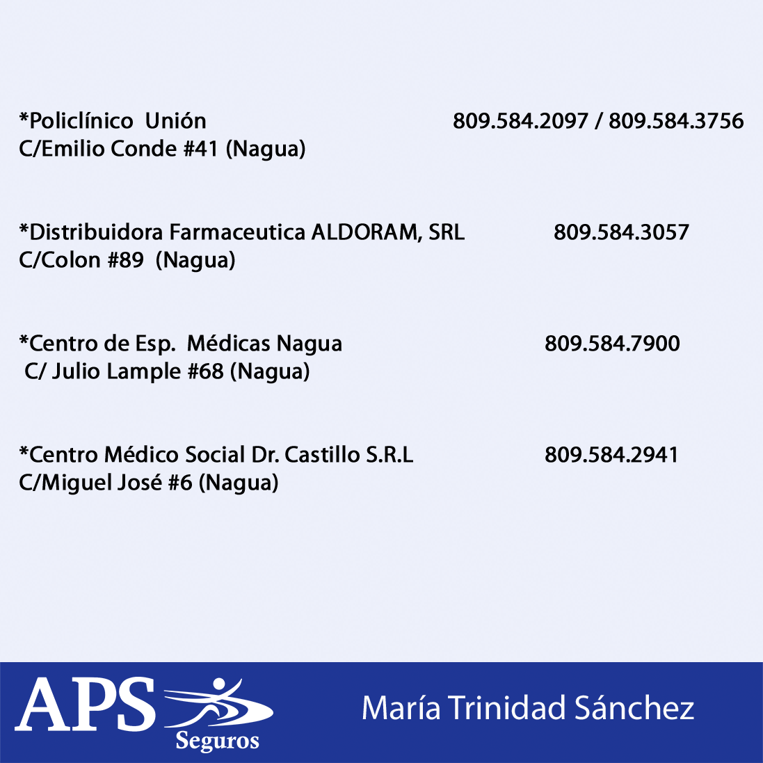 APS_ARS's tweet photo. Conoce nuestros centros afiliados en la provincia María Trinidad Sánchez (Nagua) #APSteCuida. http://t.co/n2sGzUKZBx