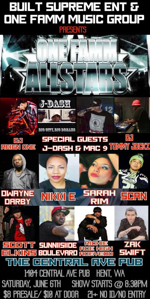 MaeKaeOFMG's tweet photo. @ONEFAMM will be at The Central in Kent! #teamonefamm #seattlehiphop #localmusic #teamhustlehard  #riseandgrind http://t.co/8uhNSmB5N9