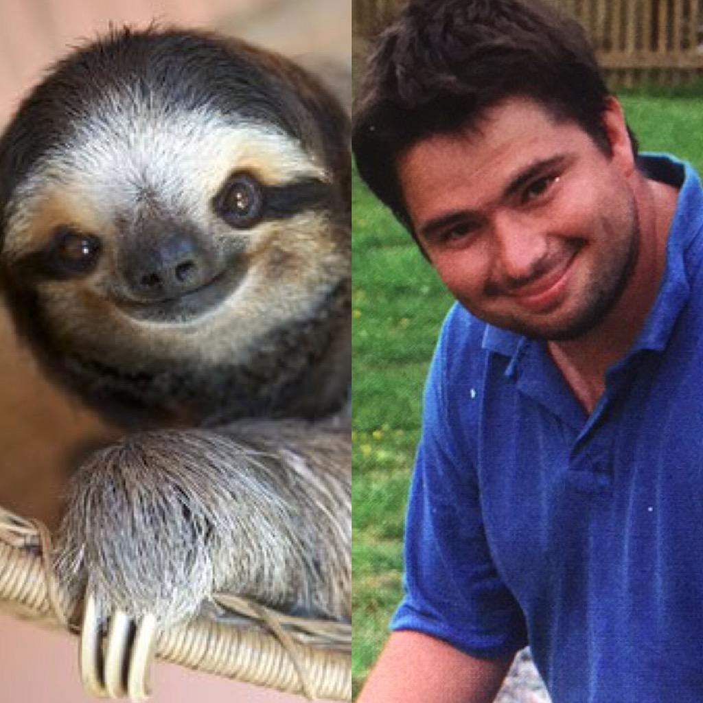 idapersson70's tweet photo. THIS PICTURE OF AN SLOTH AND MY DAD FROM THE LATE 90's MAKE ME LAUGH MY EYES OUT #slothdad http://t.co/GFUv30atHt