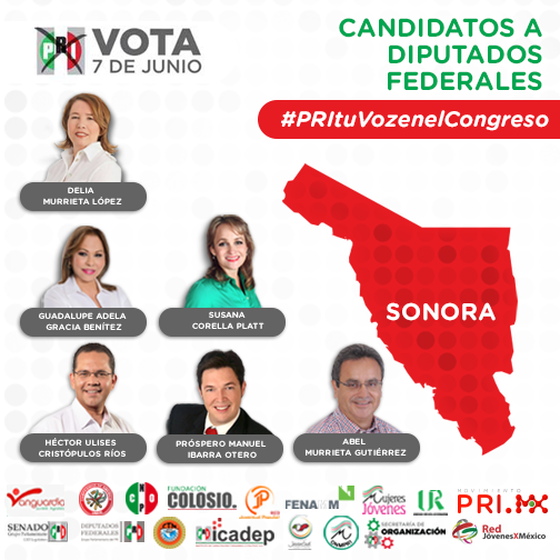 CNC_CEN's tweet photo. La #CNC respalda y apoya a todos los candidatos a Diputados Federales por Sonora. #PRITuVozEnElCongreso http://t.co/9xuBipZFhF