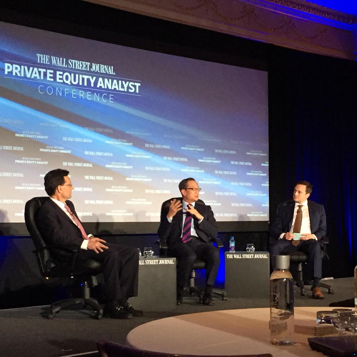 ldelevingne's tweet photo. .@ericcantor Lee of @OneCarlyle talk w @RyanDezember of @WSJ #wsjpeac #privateequity http://t.co/z5hjgtsFdY