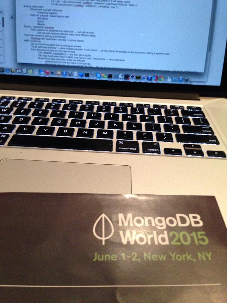 maxsolender's tweet image. Lots of great info and tons of notes @ #MongoDBWorld !!