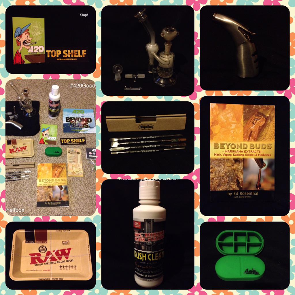 JnSHarris's tweet photo. Killer #topshelfbox thanks @420GoodyBox π #beyondbuds #vapetool #kushclean #420goodybox http://t.co/7GgowclXxc