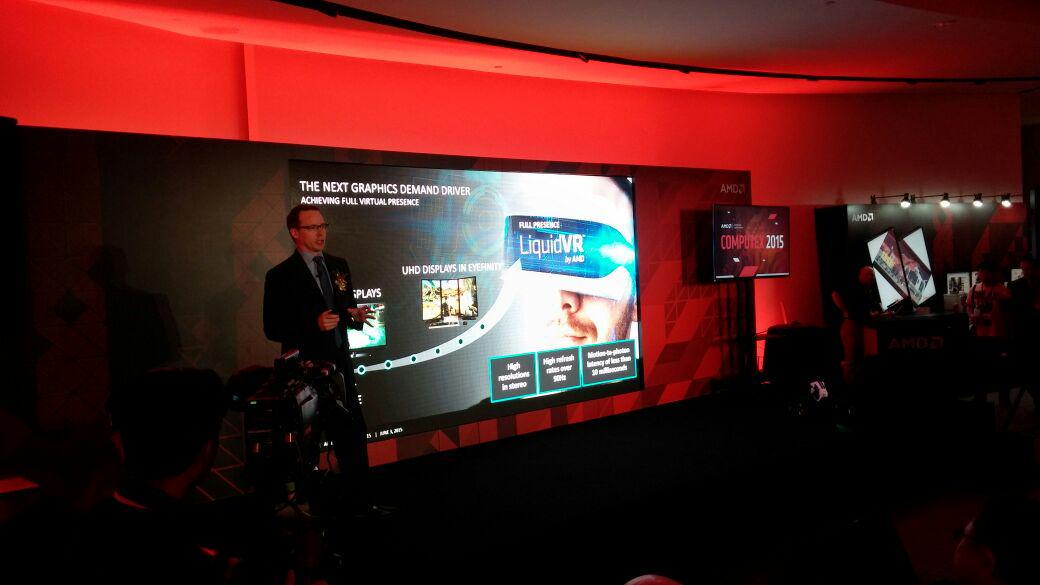 AMDIndonesia's tweet image. Selain #AMDFreesync akan ada #LiquidVR yang akan mengubah masa depan dunia gaming #Computex2015
