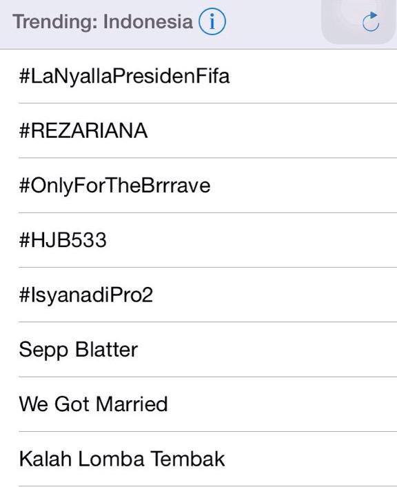 Anariana27's tweet photo. TTI no 2 yeayy jangan lupa Hashtag nya #REZARIANA 😚❤️ http://t.co/kCTqTW1570
