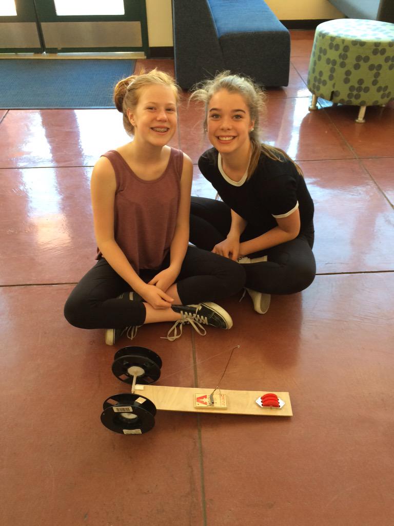 RossSchoolBears's tweet photo. 8th gr scholars test out mousetrap cars #stem #teachngss @exploratorium http://t.co/hnsHLSYwIe