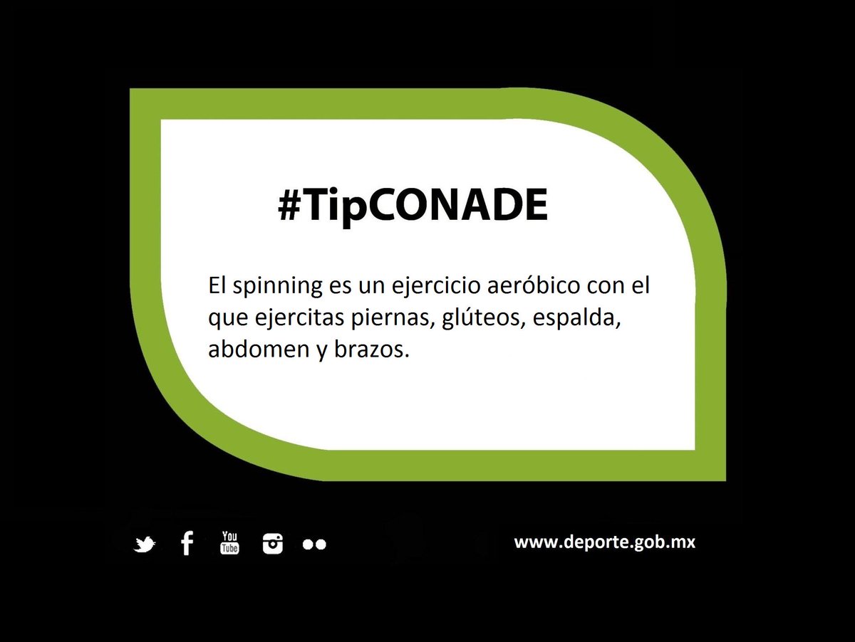 conadeoficial's tweet photo. #TipCONADE El spinning es un ejercicio aeróbico con el que ejercitas... http://t.co/LoPZsSOXEc