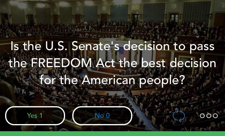 ContraApp's tweet image. What do you think of the USA FREEDOM Act? ctr.ae/tVW5HqnZN_AV0H…