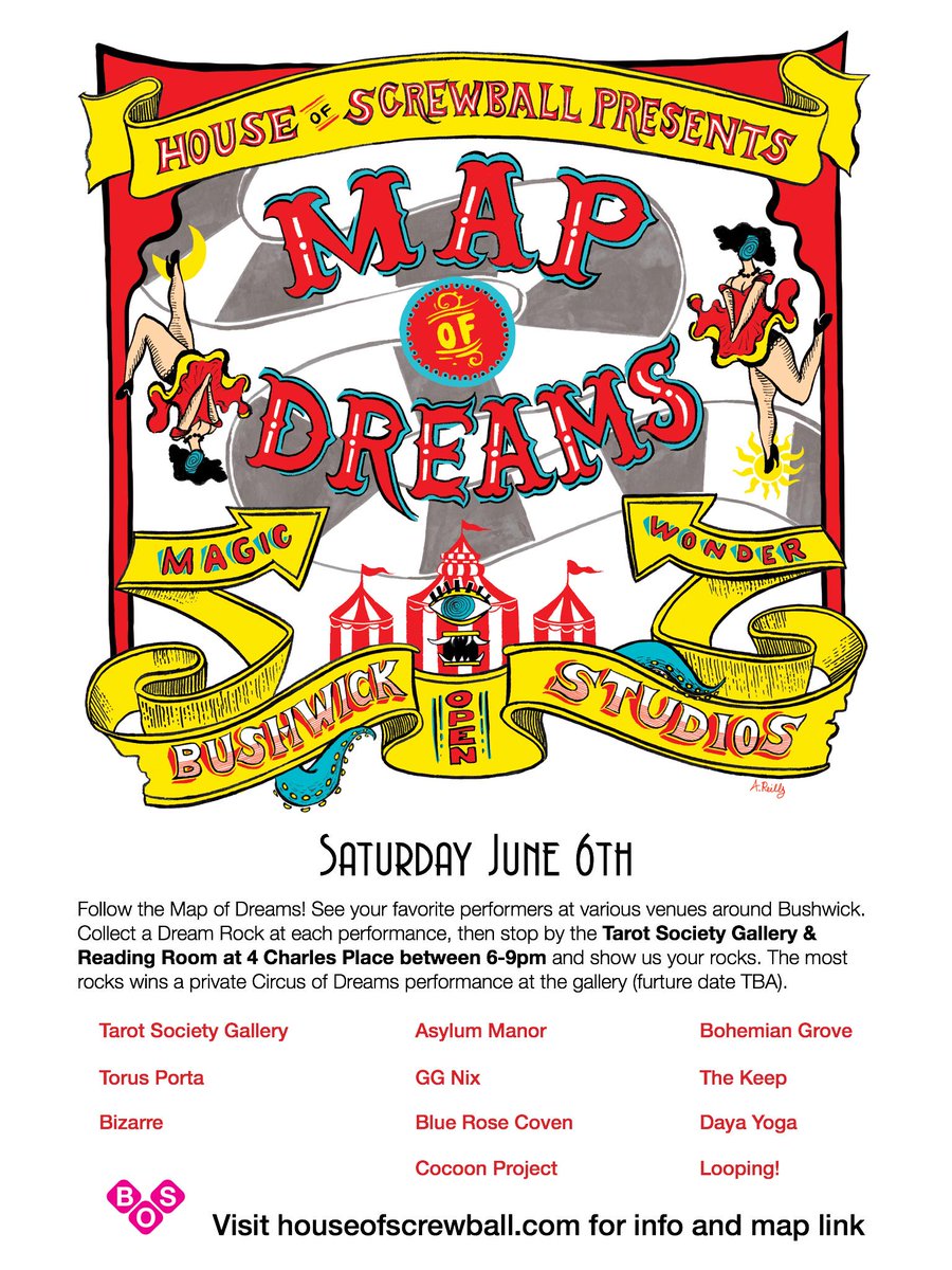 ScrewballNYC's tweet photo. #mapofdreams poster by thee wonderful illustrator @AmandaReillyArt #bushwickopenstudios2015 @artsinbushwick http://t.co/V3y2Dz28JK