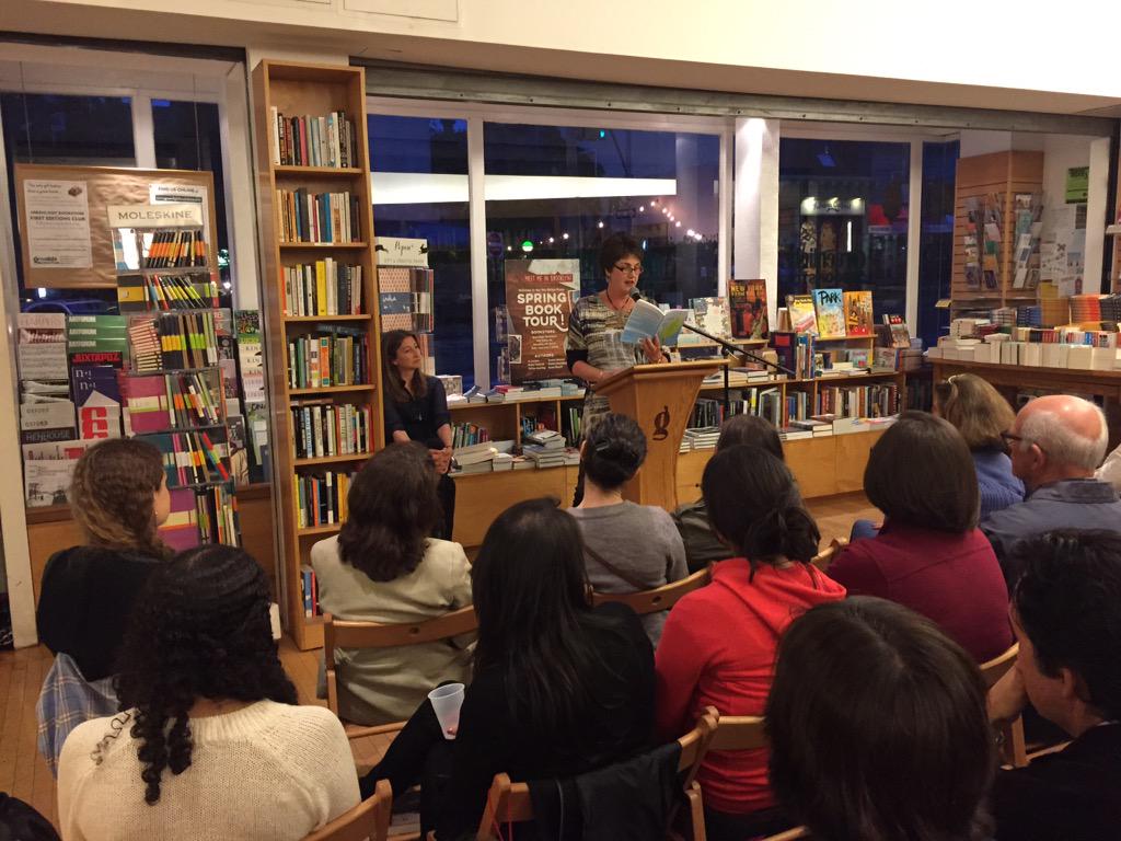 shewritespress's tweet photo. .@donnastoneham reads from The Thrivers Edge. #SWPSpringTour @greenlightbklyn http://t.co/TJQbUOyS09