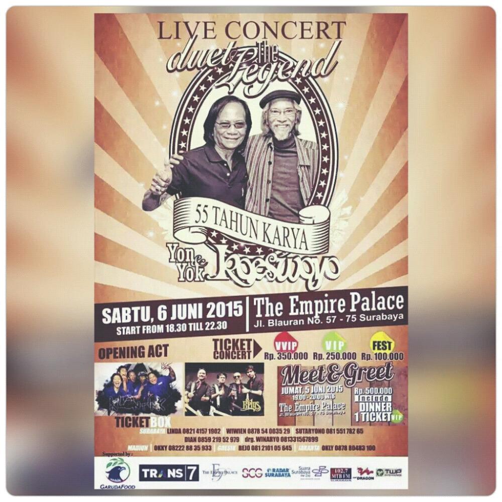 Surabaya Live Concert "Duet Legend" don't miss it <a href="/Bplus_Band/">Bplus Band Official</a>