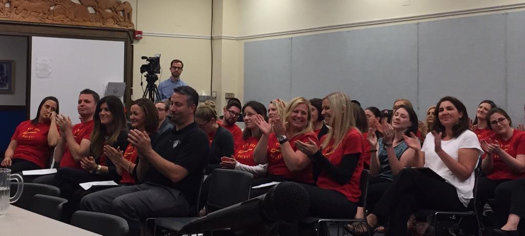.@redoakschool rocked tonight's board presentation of their School Improvement Plan. Red Oak Rocks! #112pride