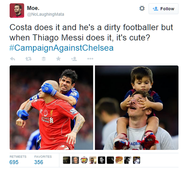 TheClubPark's tweet photo. Campaign against Chelsea http://t.co/bsfasH79of