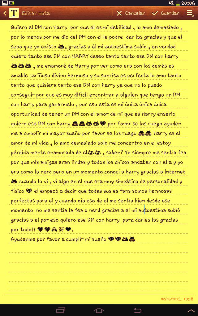 cielo_destyles's tweet photo. Hola!πππ
Estoy participando por un DM con @Harry_Styles π que regala @SoloDMxHs πππ
#DMHarry πππ http://t.co/K1Kl35aCGE