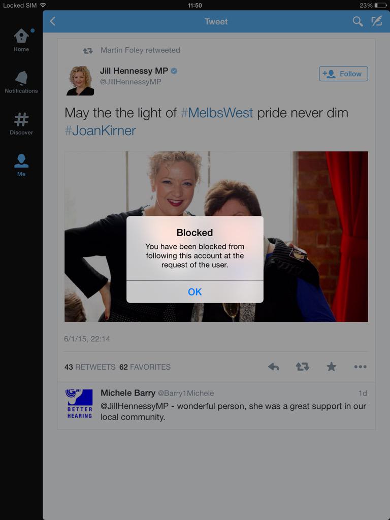 schitzoziris's tweet image. #JillHennessyMP @MartinFoleyMP #MelbsWest your not a bright light , Jill ! Same #SocialMedia policy as Liberals