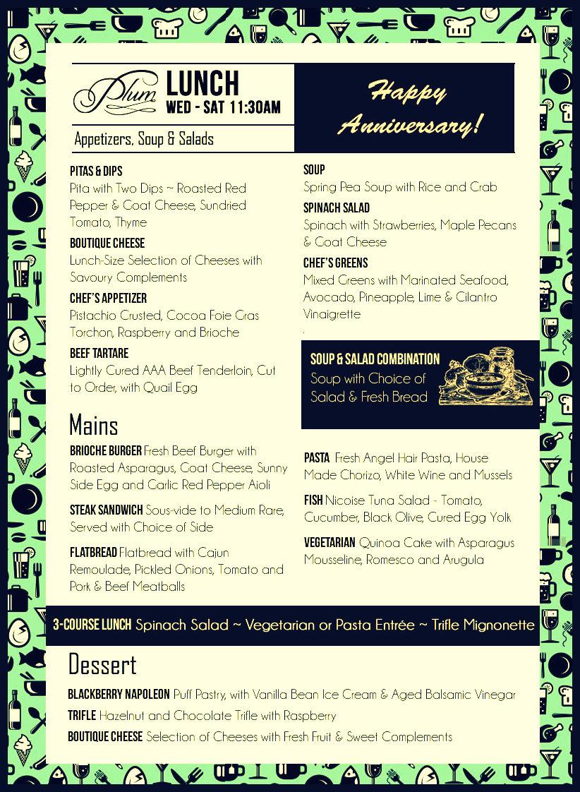 uncorkplum's tweet image. A new Lunch menu! ~ RETWEET for a chance to WIN a $20 gift certificate to Plum! @DowntownLeth