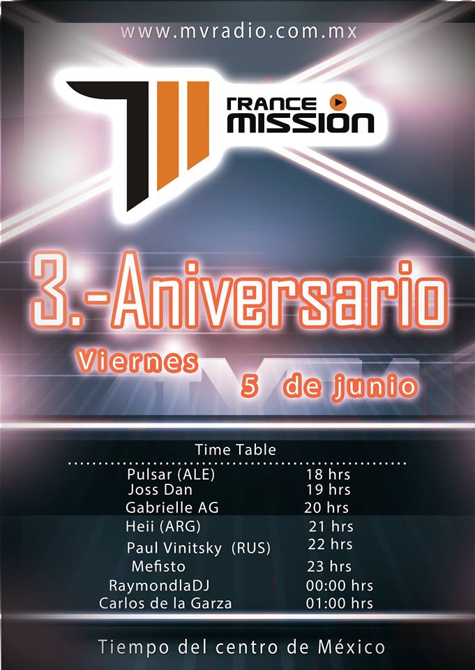 arsenatlas's tweet photo. 1st day #TRANCEMISSIONYear3 June 5th @realDJPulsar @GabrielleAGT @heiimusic @paulvinitsky @mefistof21 @CaDelaGarzaV http://t.co/Aokx1O2zKj