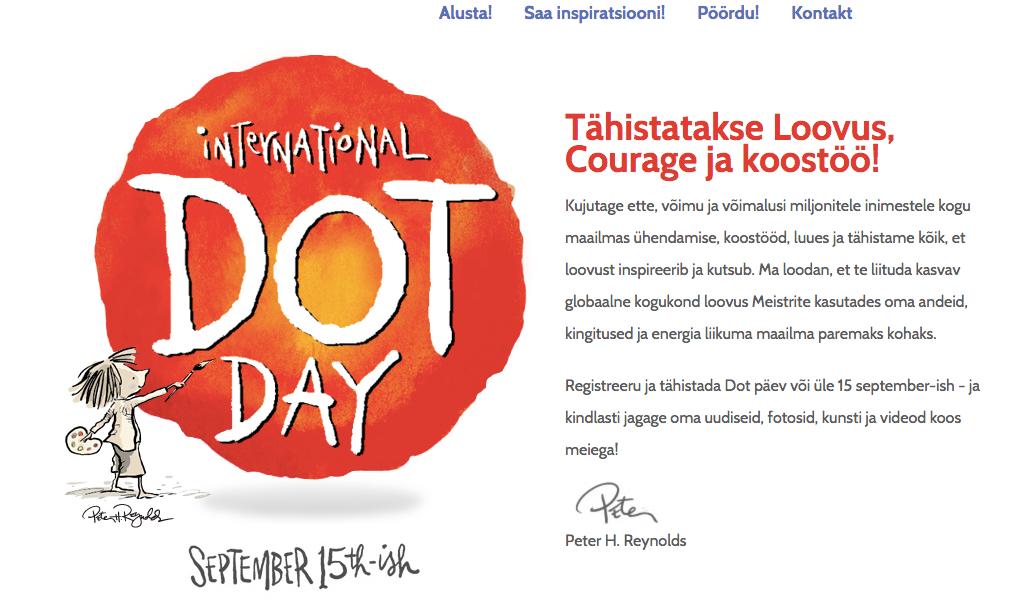 FableVision's tweet photo. @errnews Liitu rohkem kui kaks miljonit 92 riiki , kes tähistame Dot Day 15. september ! #Estonia http://t.co/xPlddqU0ub