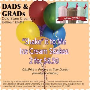 Exclusive specials at <a href="/CSCBelleair/">Cold Stone Belleair</a> for Grads and Dads. #IceCream #desert #treats