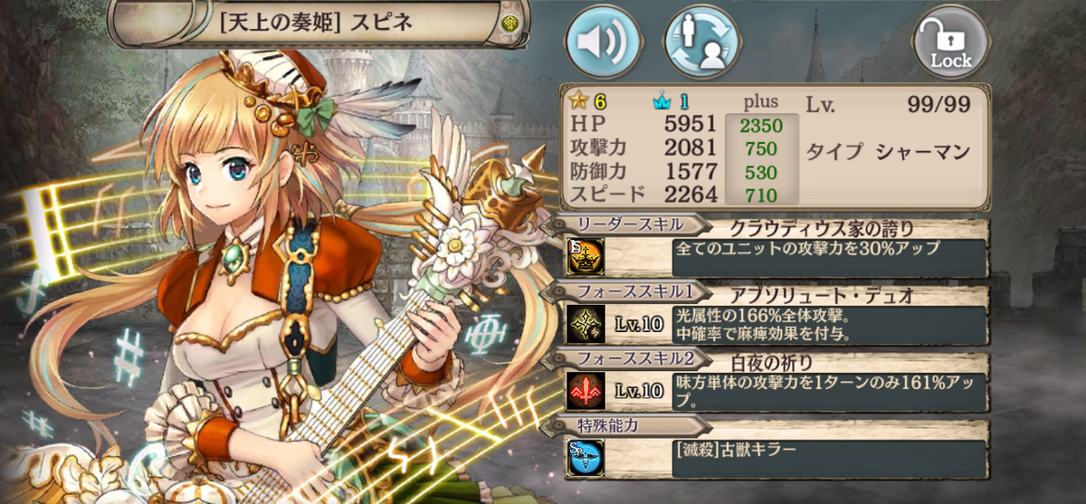 幻獣契約クリプトラクト 10万dl突破 コルネットのお姉さんのスピネさんの幻獣契約後のユニット詳細です クリプトラクト ユニット詳細 Http T Co 5fq1psikza