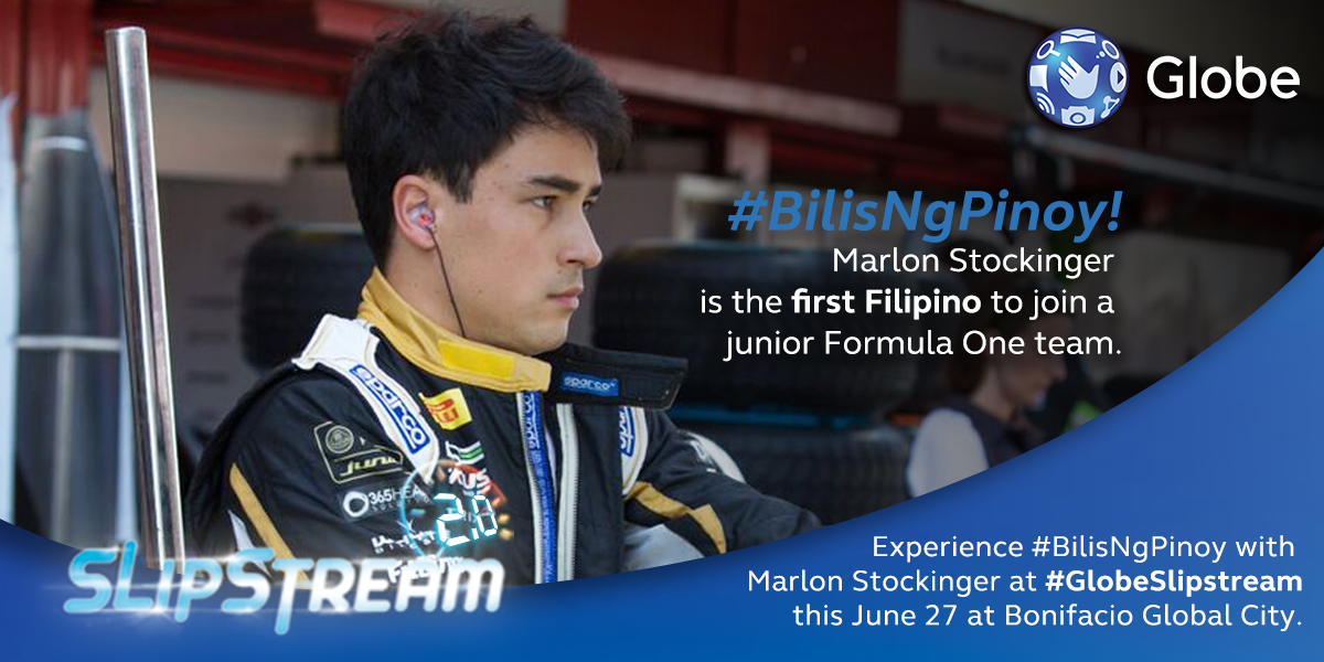enjoyGLOBE's tweet photo. He's called the Prince of Speed. You'll see why at #GlobeSlipstream! #BilisNgPinoy http://t.co/ySFXrzxt0m