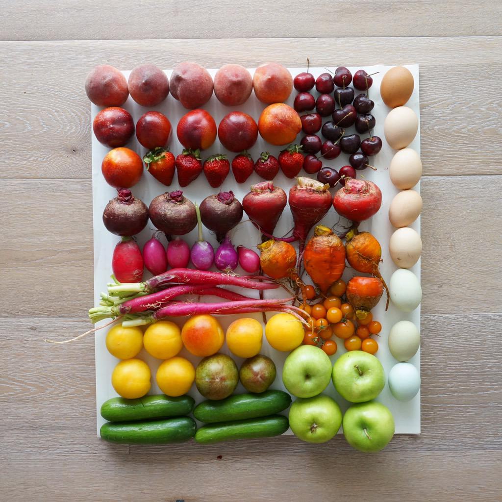 Pick a color &amp; eat it 🎨🍅🍓🍒🍑🍊🍋🍌🍐🍏🍇🍠🍆 #culvercityFarmersMarket
