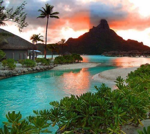 RyanNomados's tweet image. Bora Bora Sunset