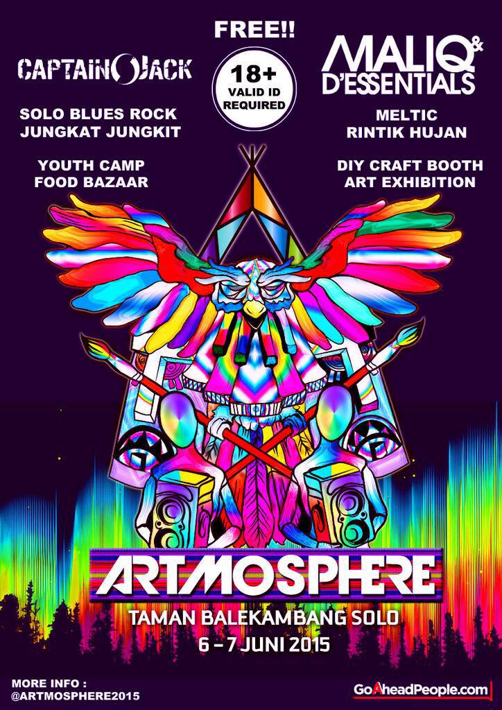 captainjackband's tweet photo. SOLO, 6 Juni 2015 | Taman Balekambang, Solo | Free 18+ | info lengkap: @artmosphere2015 #GoAheadPeople http://t.co/vXBS0iyt00