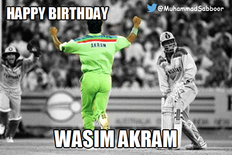 Happy BirthDay Wasim Akram the man who done his job for Pakistan in 1992 and 1999 