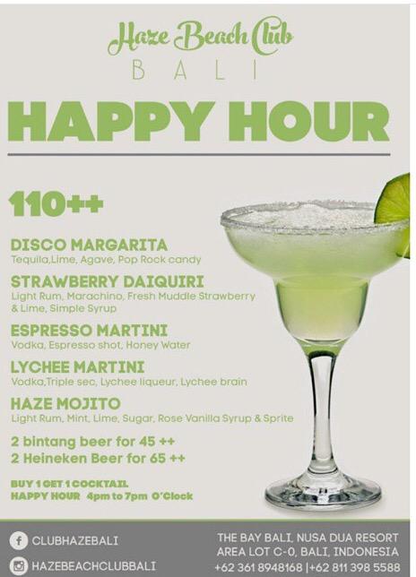 Lounge by the beach with a glass of margarita or a bottle of beer. Come visit us <a href="/hazebeachclub/">Hazebeachclub</a> #bali #fun #beachclub