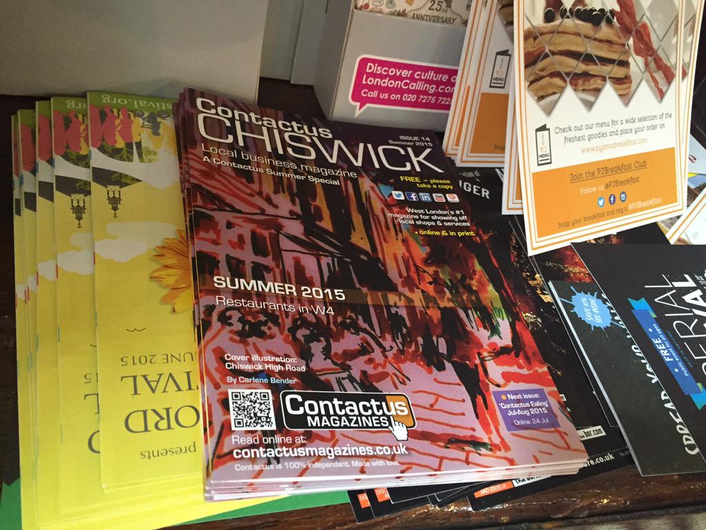 ContactusW4's tweet image. Spent my #ChiswickDayOut delivering 'Contactus' magazines in #Chiswick. Grab a copy quick. #theygofast