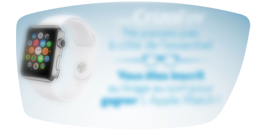 EssilorFrance's tweet photo. RT pour tenter de gagner 1 Apple Watch ! #NeRatezRien http://t.co/vR9f3YyOhM