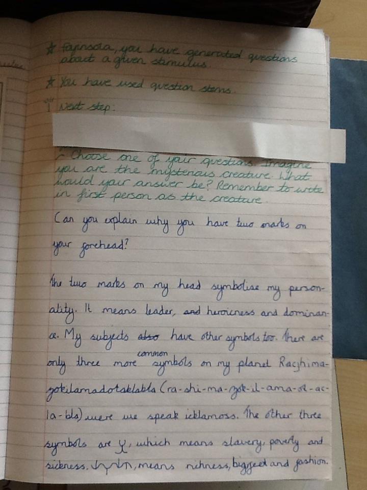 A brilliant response to next step marking <a href="/foxfield/">FoxfieldPrimary</a>