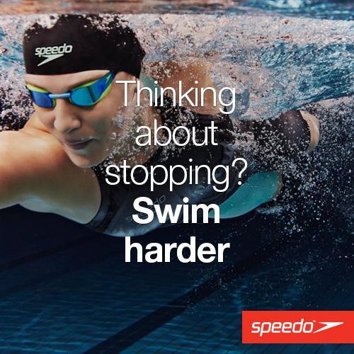 Thinking about stopping? Swim harder. #Speedo #Inspiration #Motivation #swimming