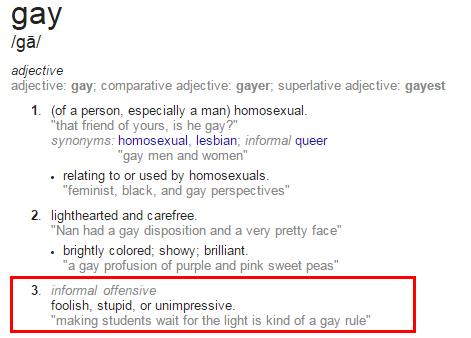 what is the real meaning of gay