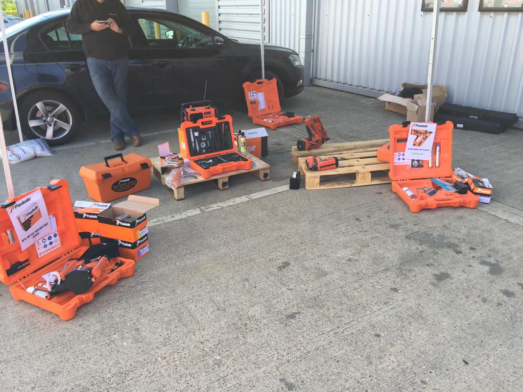 RBtools's tweet image. Lastly @PaslodeSpitUK are here giving demos on their range of nail guns and some great offers! #Paslode #TradeTalk