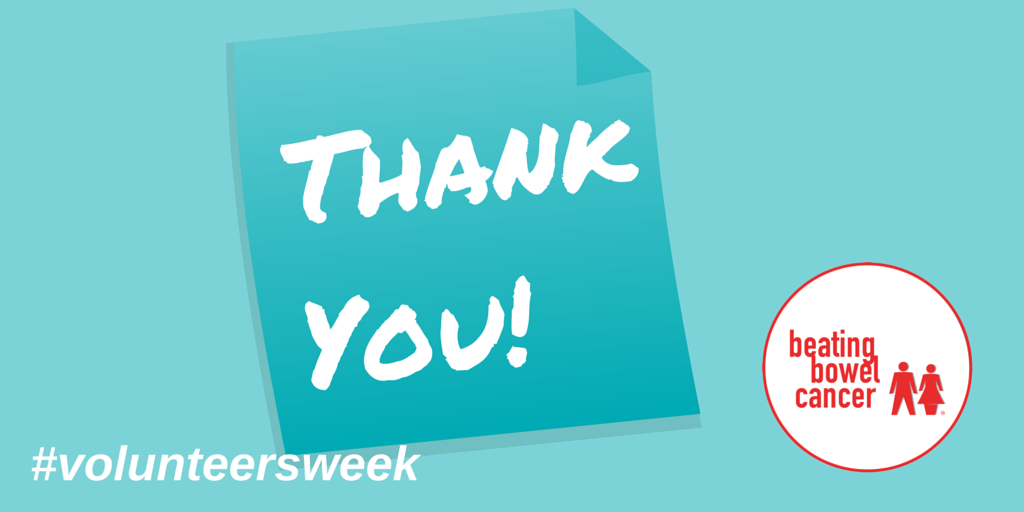 bowelcancer's tweet photo. To all our wonderful volunteers.....thank you! #volunteersweek http://t.co/bcqhmaIyAM