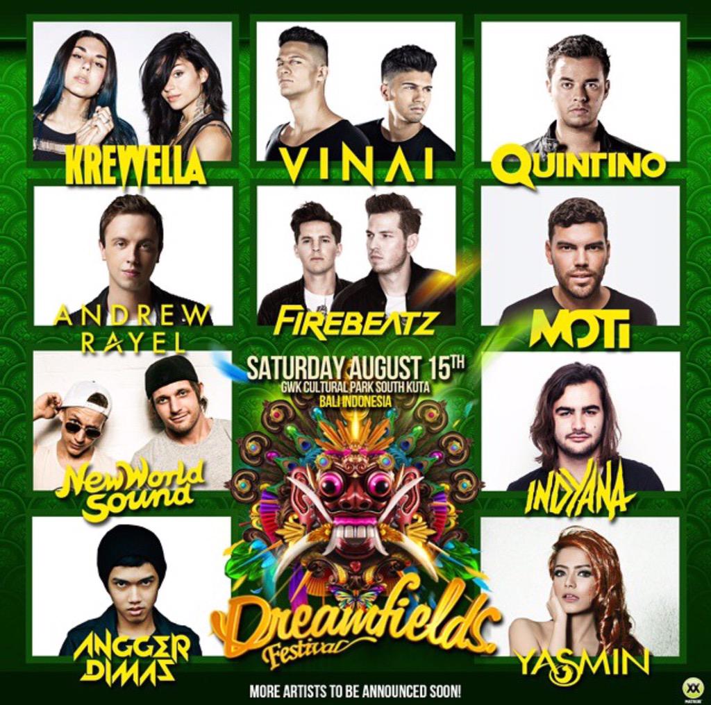 Dreamfields Bali-15th of August- GWK BALI
Tickets &amp; Info: dreamfields.co.id they gonna stay at <a href="/TSSuitesBali/">TS Suites Seminyak</a> !!