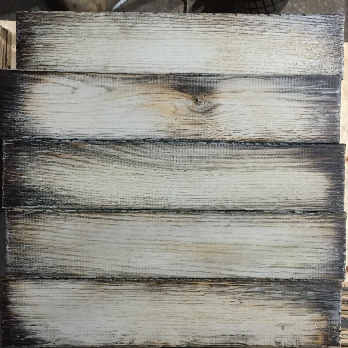 Wood Block crazy at the moment! Lots of different colour tones distressed and flamed