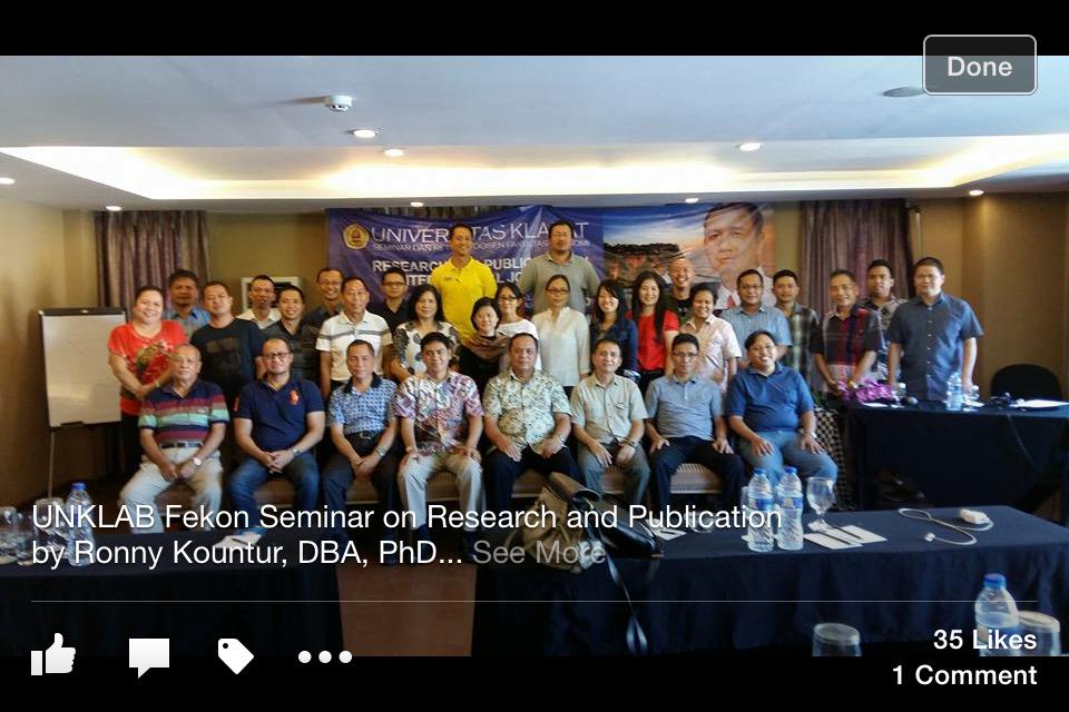 Unklab <a href="/FekonUNKLAB/">Faculty of Economics</a> seminar in Bali feat. Dr Ronny Kountur