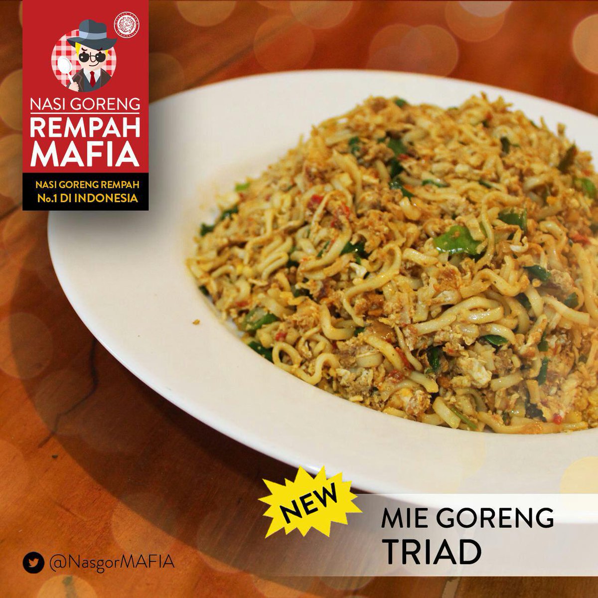 Nikmati MIE REMPAH Mafia Surabaya! Rasa rempah di mie-nya bener-bener sadisss. Follow dan RT @nasgormafia
