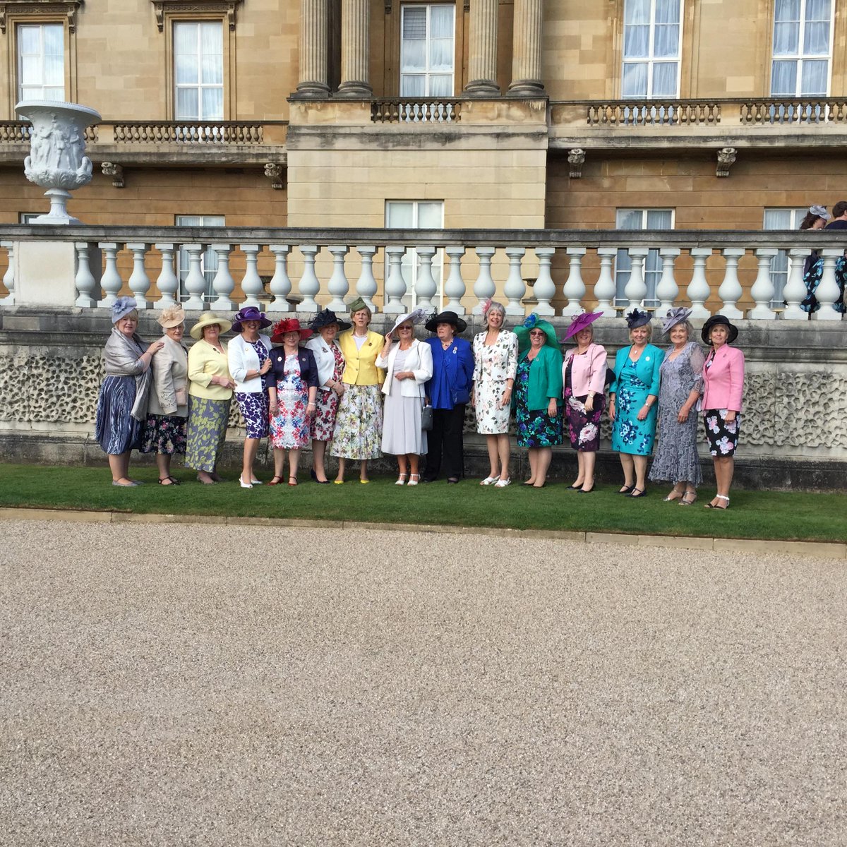 The NFWI Board of Trustees at the WI Centenary Garden Party at Buckingham Palace yesterday #theWI_100years
