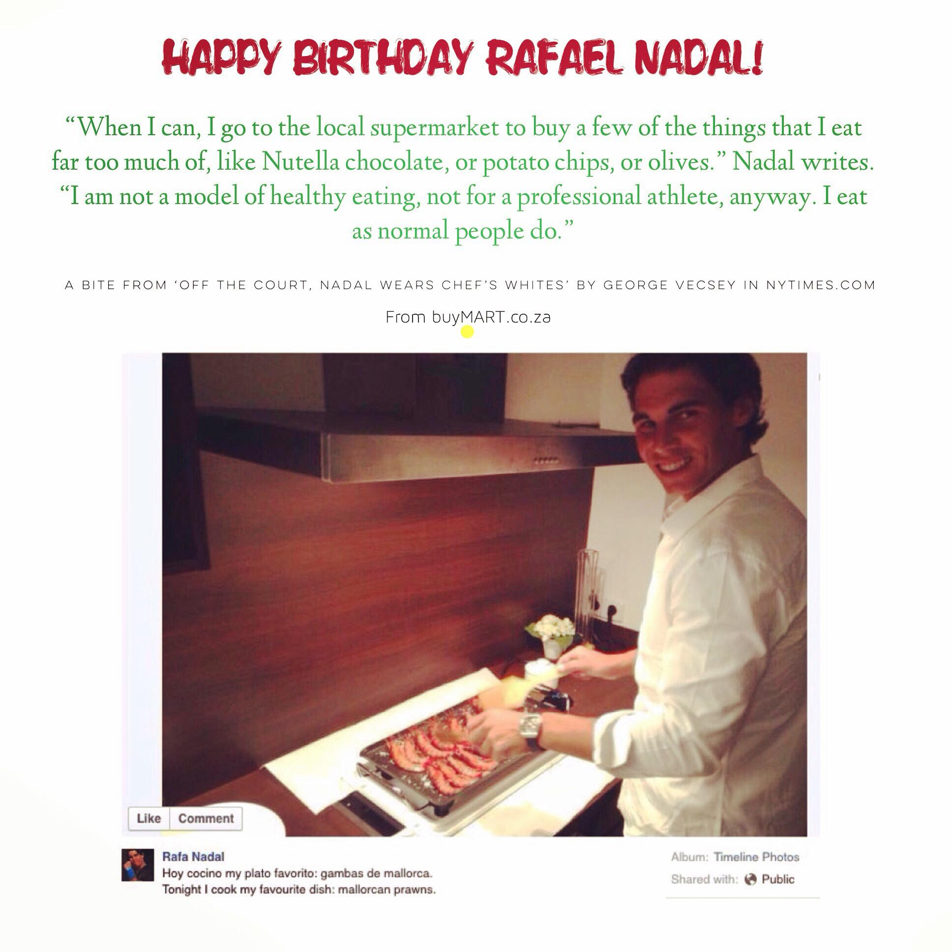 Happy Birthday Rafael He sure loves for himself     