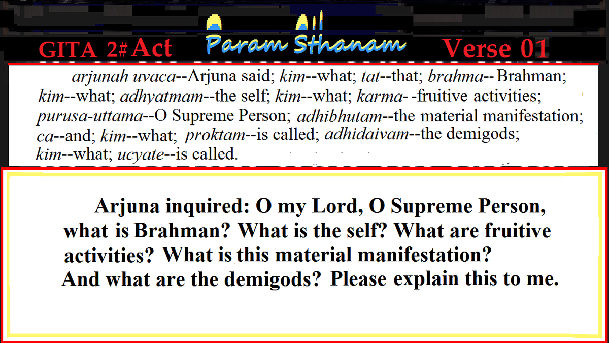 Ramacakra's tweet photo. GITA II  Scene 2 | Param  Sthanam  Verse 1  
The Supreme Abode | La Demeure Suprême http://t.co/napHwwp5yn