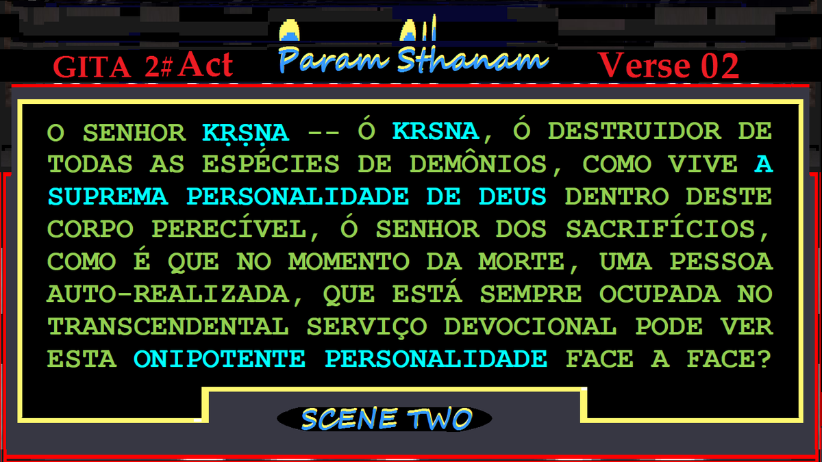Ramacakra's tweet photo. GITA II  Scene 2 | Param  Sthanam  Verse 2  
The Supreme Abode | La Demeure Suprême http://t.co/05yBRg6xEC