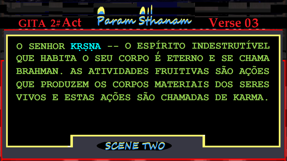 Ramacakra's tweet photo. GITA II  Scene 2 | Param  Sthanam  Verse 3  
The Supreme Abode | La Demeure Suprême http://t.co/qhCuEm7fJ1