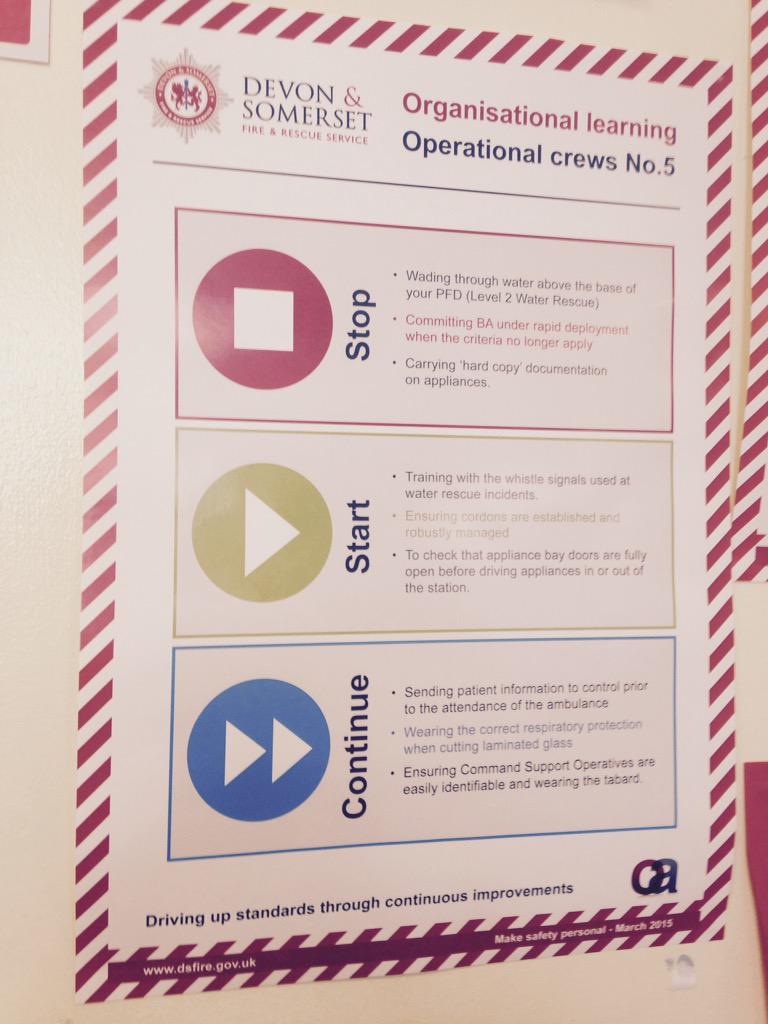 Andy_N3wland's tweet photo. #OperationalAssurance gives regular useful messaging to support #Firefighter #Safety reinforces +ve &amp; drives out -ve http://t.co/aBGw5uaTeT