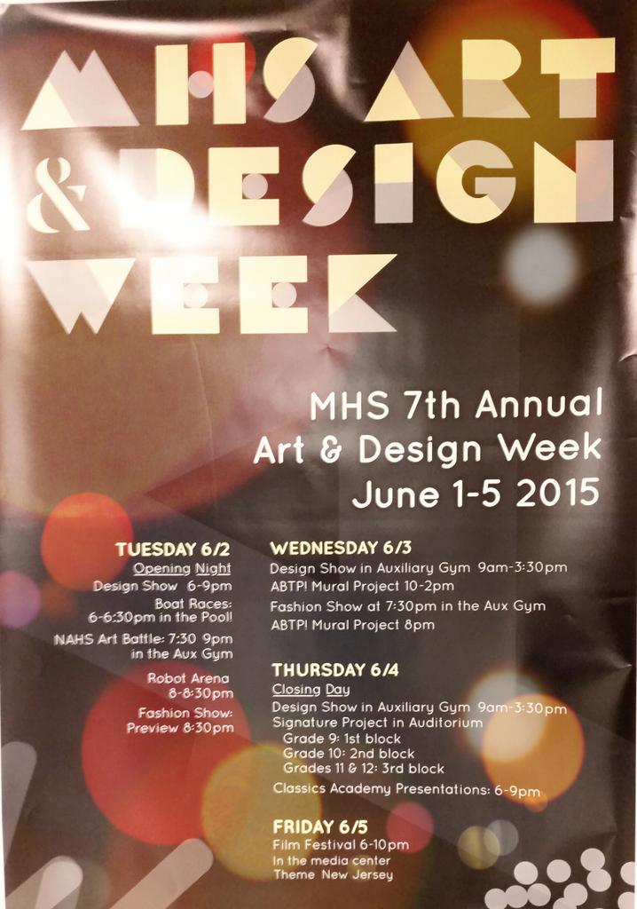 MSD_iSTEM's tweet image. Come support the MHS Art &amp;amp; Design Show this week! #boatraces #robotbattles #filmfestival #artbattles #fashionshow